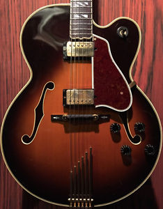 1990's HISTORY HS-SV VS(Vintage Sunburst) Hollow Guitar Free Shipping