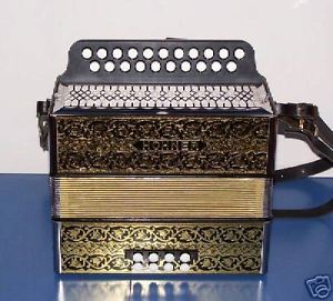 Fisarmonica diatonica Hohner 2915 Lusso,spalline,custodia