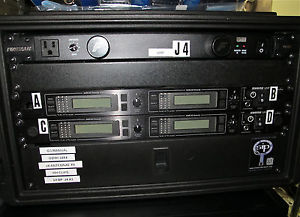 4x Shure U4D J4 Wireless Microphone System