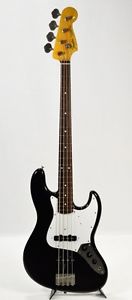Fender Japan JB62 Black Electric bass w/ Soft case Right hand From JAPAN