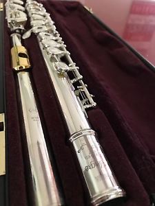 Yamaha 471 (GOLD LIP) Solid Silver Open-Hole flute - offset G, split E & B-Foot