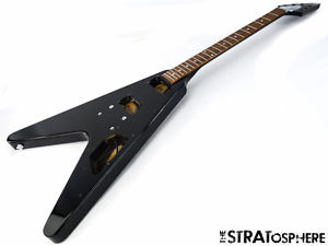 2017 Gibson USA Flying V HP BODY & NECK Guitar Parts American Ebony