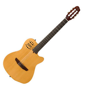 Godin ACS Nylon Synth Access 2 Voice Acoustic-Electric Guitar Natural SG w/ Bag