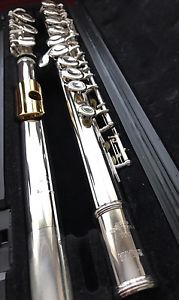 Yamaha YFL-311 GOLD LIP SOLID SILVER HEAD CLOSED-HOLE FLUTE (MINT CONDITION)