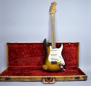 1957 Fender Stratocaster Vintage American Electric Guitar Sunburst OHSC PRE CBS