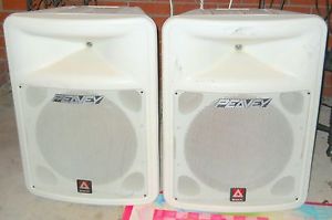 (2) pair Peavey Impulse BWX 1015 2-Way Molded PA Speaker 1x15" White 8 Ohms