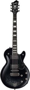 Hagstrom Swede Three Kings - E-Gitarre in schwarz inkl. Gigbag und Levy Gurt