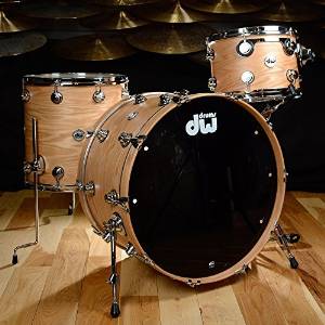 DW Pure Oak 13/16/24 3pc Drum Kit Natural Hard Satin Custom