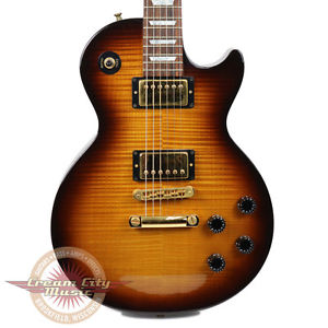 2003 Gibson Les Paul Studio Plus Top AA Flame Flamed Figured Maple Desert Burst
