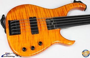 2000 Modulus Quantum 5 Fretless 5-String Bass w/ OHSC, Amber. Flame Maple #37314