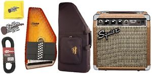 Oscar Schmidt OS11021FHSE Flame HB A/E 21 Chord Autoharp w/Hard Case + More