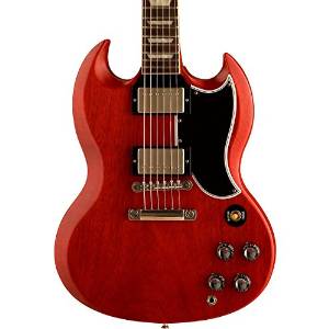 Gibson Custom Shop SGSR4VOFCNH1 SG Standard Reissue Stopbar VOS Solid-Body Electric Guitar, Faded Cherry