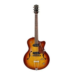 Godin 5th Avenue CW Kingpin II Hollowbody Cutaway Electric Guitar Cognac Burst