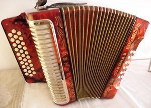 WOW -very Nice button accordion HOHNER CORONA II  - G-C-F