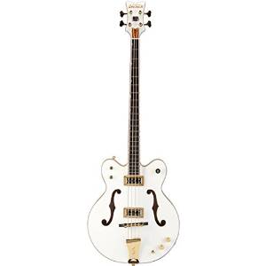 Gretsch G6136LSB White Falcon Electric Bass Guitar - White