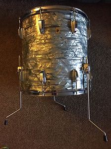 Vintage 60s Ludwig 16" Sky Blue Pearl Floor Tom Drum