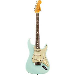 Fender Custom Shop 1963 Stratocaster Journeyman Relic Electric Guitar Faded Surf Green (Faded Surf Green)