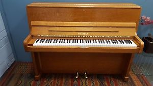 Reconditioned, "Welmar" 88 note, Golden Oak, Overstrung Piano. CAN DELIVER.