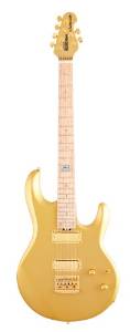 Ernie Ball Music Man Silhouette Gold Roller Ball Family Reserve Electric Guitar, Lucky Gold