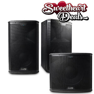 NEW Pair Black10 10" 2-Way 2400 Watt Loudspeakers & 15" Subwoofer Wireless CTRL