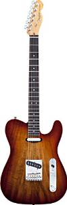 Fender Select Carved Koa Top Telecaster Electric Guitar, Rosewood Fretboard - Sienna Edge Burst