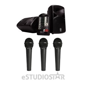 Yamaha StagePAS 400i Portable PA System 3 Microphones Pure Resonance Audio Ultr