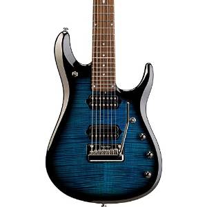 Ernie Ball Music Man John Petrucci BFR 7 Electric Guitar Bahama Blueburst Flame Maple
