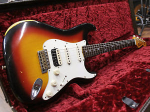 Used Fender Custom Shop 1965 Stratocaster Relic HSS EVH 3Tone Sunburst Guitar