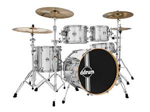 ddrum Reflex 5-Piece Drum Shell Pack, Alder Shell, Chrome Finish with Chrome Hardware (Cymbals and Hardware Not Included)