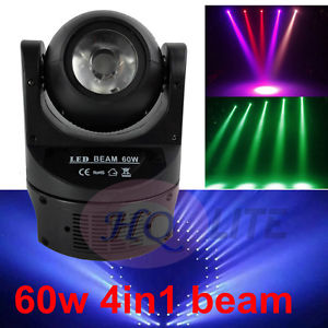 60W 4in1 RGBW Endless Rotation DMX 512 Led Beam Moving Head Light DJ Stage Light