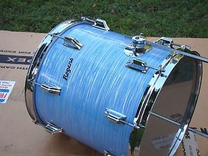 ROGERS 14x14 Sky Blue Ripple Pearl Floor Tom Drum, Beautiful, Museum quality