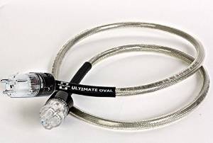 Analysis Plus Ultimate Power Oval IEC 240V 15A Schuko 390/350 Rhodium Power Cable 10ft