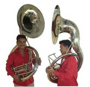 Jumbo 63 cm Cloche Soubassophone Sousaphone en SiB, en plein laiton.