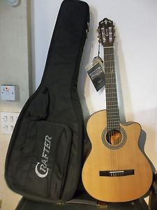 Crafter CE-15 Electro-Acoustic Classical nylon & padded gigbag New warranteed.