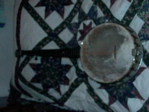 Vintage Washburn 5 string banjo, style D model 1664 1920's metal back