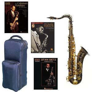 Virtuoso Series Professional Black Nickel Tenor Saxophone Deluxe w/3 Pack of Legends books: Best of Charlie Parker,Stan Getz & Coleman Hawkins Collection