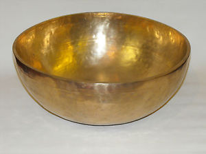 XXL Fuss Klangschale singing bowl Nepal Tibet 9500 Gr. Ton A+F+E+F Ø 48,5 cm
