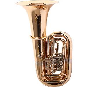 Miraphone 186-4U Series 4-Valve 4/4 BBb Tuba, 186-4V Gold Brass 4 Valve Nickel-Silver Slides