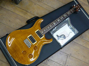Free Shipping Used Paul Reed Smith 'CUSTOM 24 1ST 10TOP AMBER 2008 Guitar