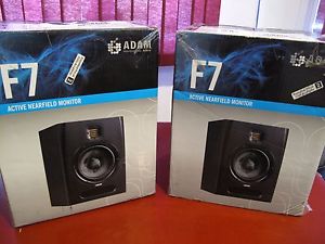 ADAM F7 Powered Studio Monitors (Pair) - Demo speakers with original boxes.