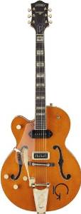 Gretsch G6120 Eddie Cochran Signature Hollow Body Electric Guitar, Left Handed - Western Orange Stain