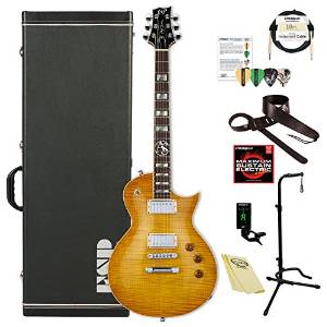 ESP EALEXSLB Alex Skolnick Signature Flamed Maple Top Electric Guitar, Lemon Burst