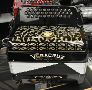 Veracruz 3 Row Button Accordion Special Italy Edition Black BbEbAb