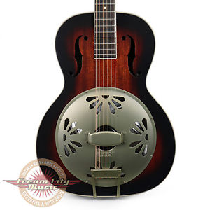 Brand New Gretsch G9241 Alligator Biscuit Round-Neck Resonator Fishman Sunburst