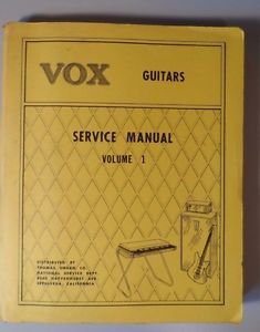 Original Vox Guitars Service Manual Volume 1