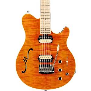 Ernie Ball Music Man Axis Super Sport HH Hollowbody Electric Guitar with Tremolo/Piezo Bridge Transparent Gold