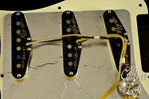 Fender Custom Shop Stratocaster Pickguard w Signed Abigail "Abby" Ybarra Pickups