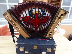 Steirische Harmonika Lanzinger G-C-F-B Tiroler Herz