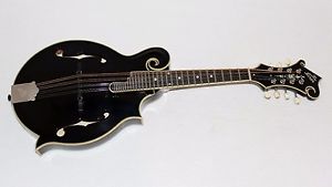 The Loar LM-600 Black F-Model Mandolin w/ Case