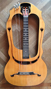 Chitarra Lira LUIGI MOZZANI, Cento (FERRARA) 1912 Old Antique Guitar lyre antica